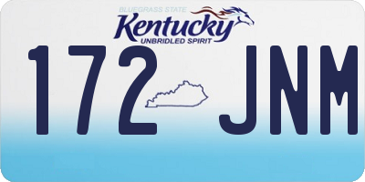 KY license plate 172JNM