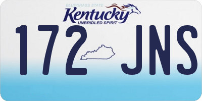 KY license plate 172JNS
