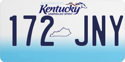 KY license plate 172JNY
