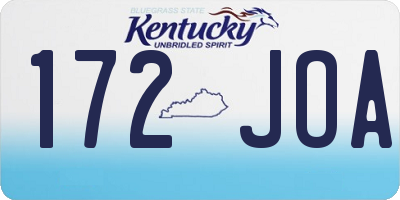 KY license plate 172JOA