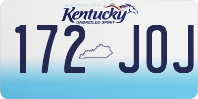 KY license plate 172JOJ