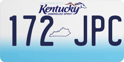 KY license plate 172JPC