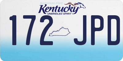 KY license plate 172JPD