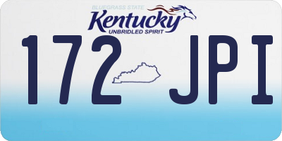 KY license plate 172JPI
