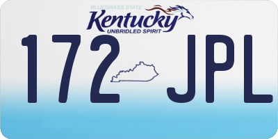 KY license plate 172JPL
