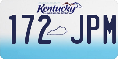 KY license plate 172JPM