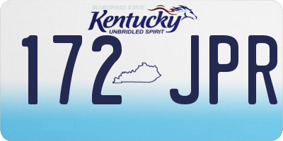 KY license plate 172JPR