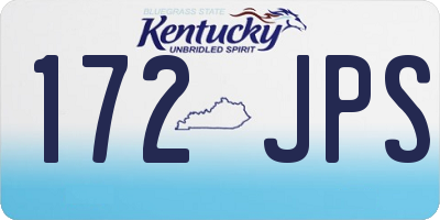 KY license plate 172JPS