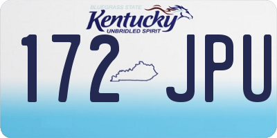 KY license plate 172JPU
