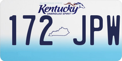 KY license plate 172JPW