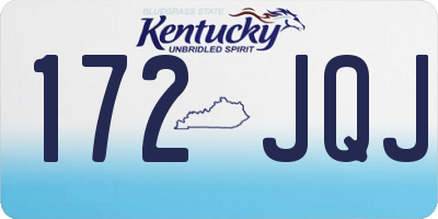 KY license plate 172JQJ