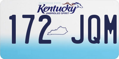 KY license plate 172JQM
