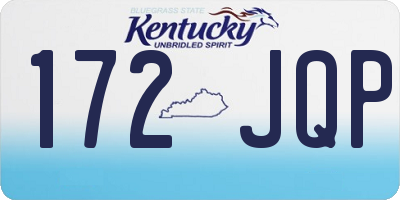 KY license plate 172JQP
