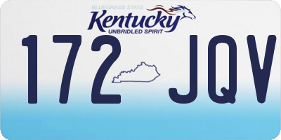 KY license plate 172JQV