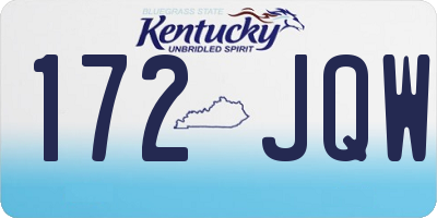 KY license plate 172JQW