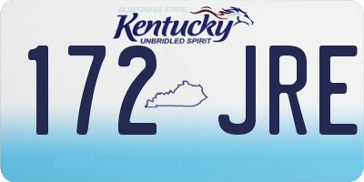 KY license plate 172JRE
