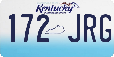 KY license plate 172JRG