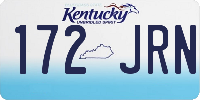 KY license plate 172JRN