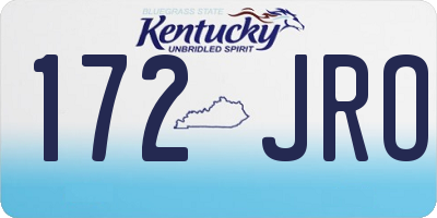 KY license plate 172JRO