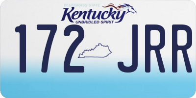 KY license plate 172JRR