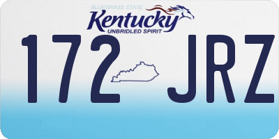 KY license plate 172JRZ