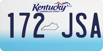 KY license plate 172JSA