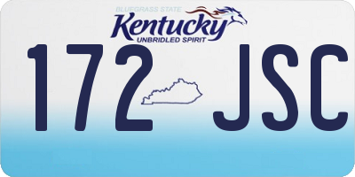 KY license plate 172JSC
