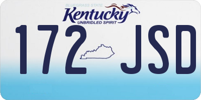 KY license plate 172JSD