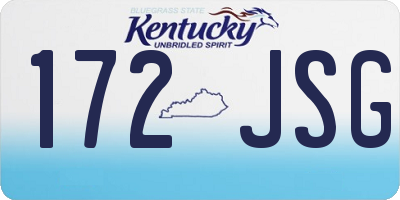 KY license plate 172JSG