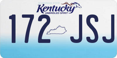 KY license plate 172JSJ
