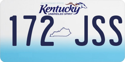 KY license plate 172JSS