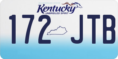 KY license plate 172JTB