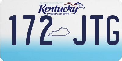 KY license plate 172JTG