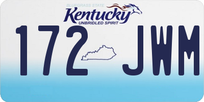 KY license plate 172JWM