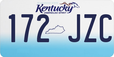 KY license plate 172JZC