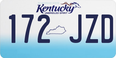 KY license plate 172JZD