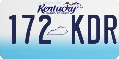 KY license plate 172KDR
