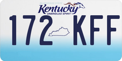 KY license plate 172KFF