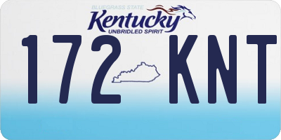KY license plate 172KNT