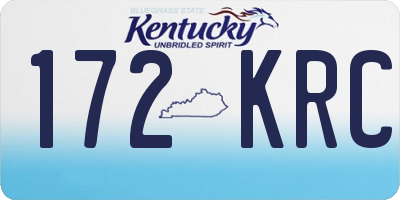 KY license plate 172KRC