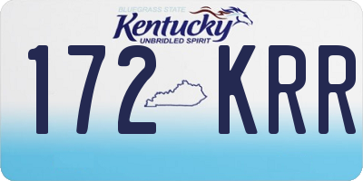 KY license plate 172KRR