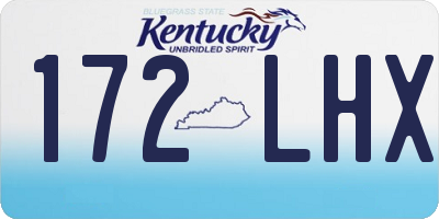 KY license plate 172LHX