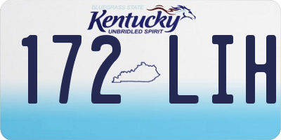 KY license plate 172LIH