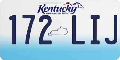 KY license plate 172LIJ