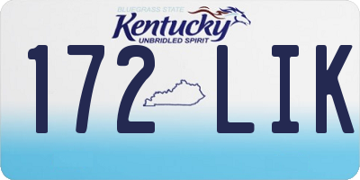 KY license plate 172LIK