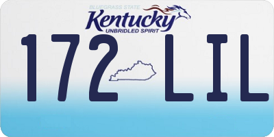 KY license plate 172LIL