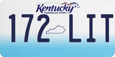 KY license plate 172LIT