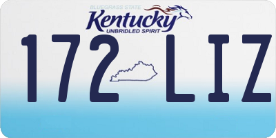 KY license plate 172LIZ