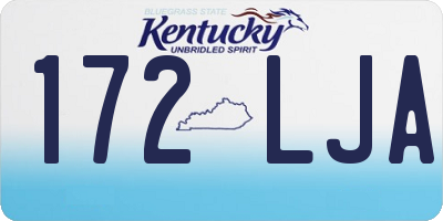 KY license plate 172LJA