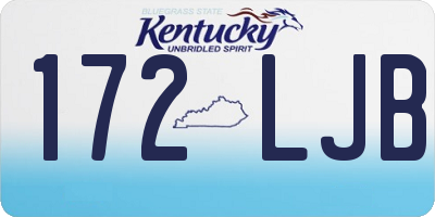 KY license plate 172LJB